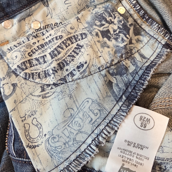 Levi's Ultra Low Rise 522 Bootcut Flare Denim Blue Jeans VTG Wide Leg Y2K HTF - Picture 16 of 16